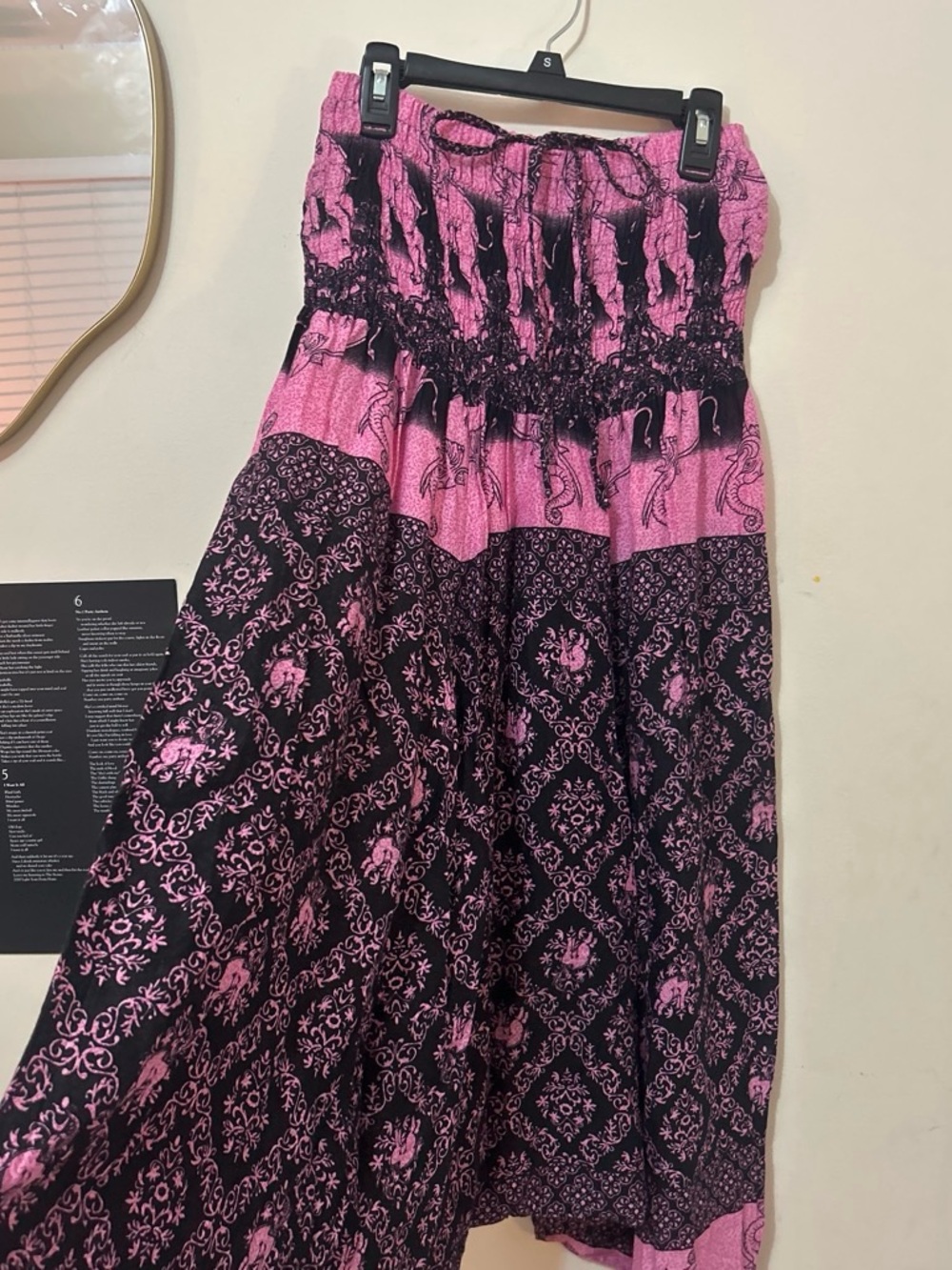 Pink and Black Bohemian Pantsuit